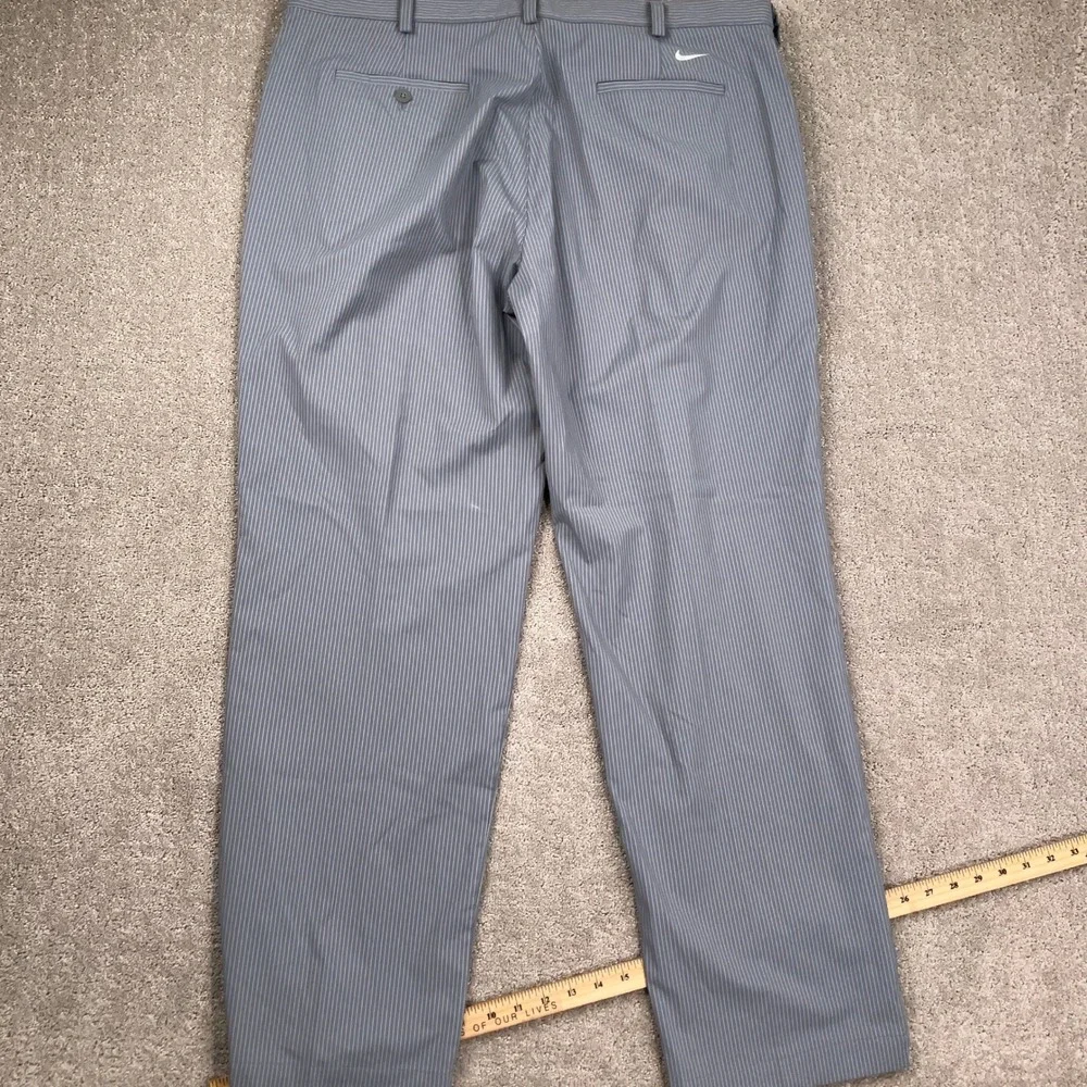 Nike Golf Pants Men‎ 40W 32L Gray Stripe Dri-FIT Stretch Atheletic Trousers